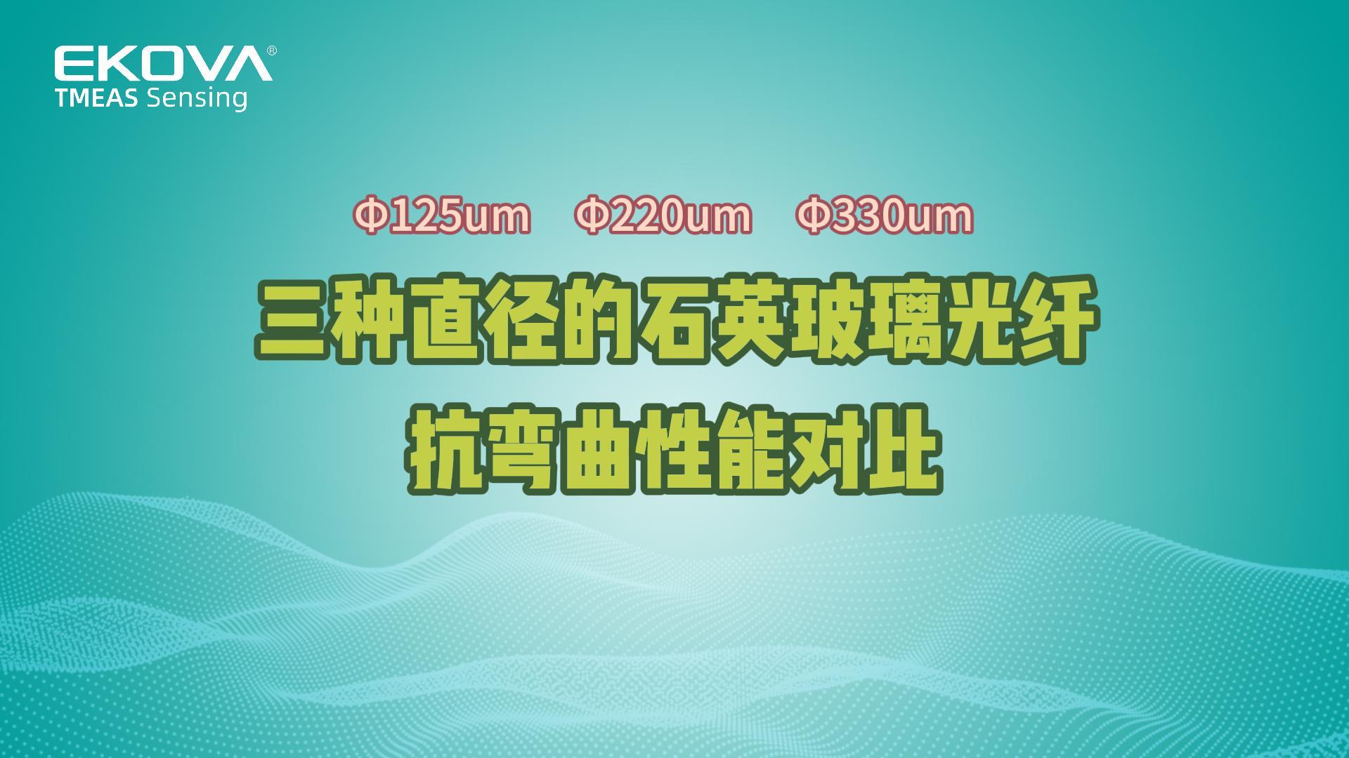 三種直徑的石英玻璃光纖抗彎曲性能對比